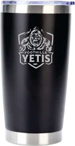 20oz. TRAVEL MUG - FOOTHILLS YETIS - LASER ENGRAVE