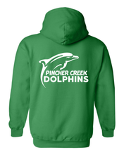 Load image into Gallery viewer, YOUTH GILDAN HOODED SWEATSHIRT - 18500B - PC DOLPHINS - HP
