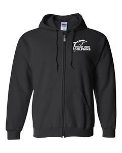 UNISEX GILDAN FULL-ZIP SWEATSHIRT - 18600 - PC DOLPHINS - HP