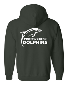 UNISEX GILDAN FULL-ZIP SWEATSHIRT - 18600 - PC DOLPHINS - HP