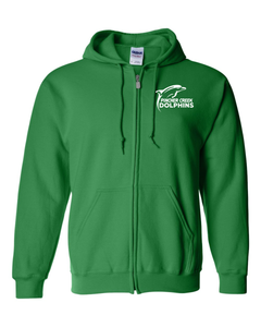 UNISEX GILDAN FULL-ZIP SWEATSHIRT - 18600 - PC DOLPHINS - HP