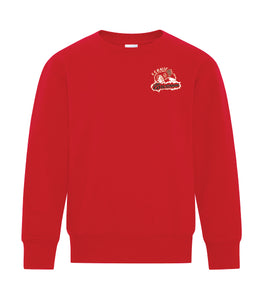 YOUTH FLEECE CREWNECK SWEATSHIRT- ATCY2400 - FERNIE GHOSTRIDERS - EMB