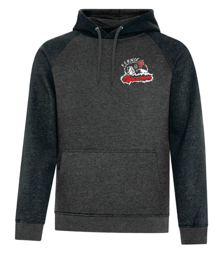 UNISEX VINTAGE TWO-TONE HOODIE - F2044 - FERNIE GHOSTRIDERS - EMB