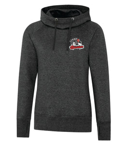 LADIES' VINTAGE HOODED SWEATSHIRT - L2045 - FERNIE GHOSTRIDERS - EMB