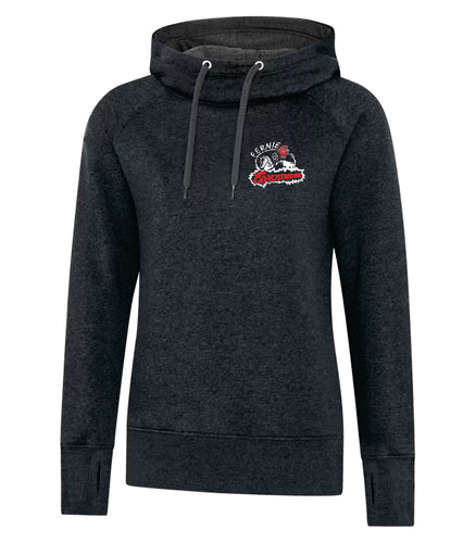 LADIES' VINTAGE HOODED SWEATSHIRT - L2045 - FERNIE GHOSTRIDERS - EMB