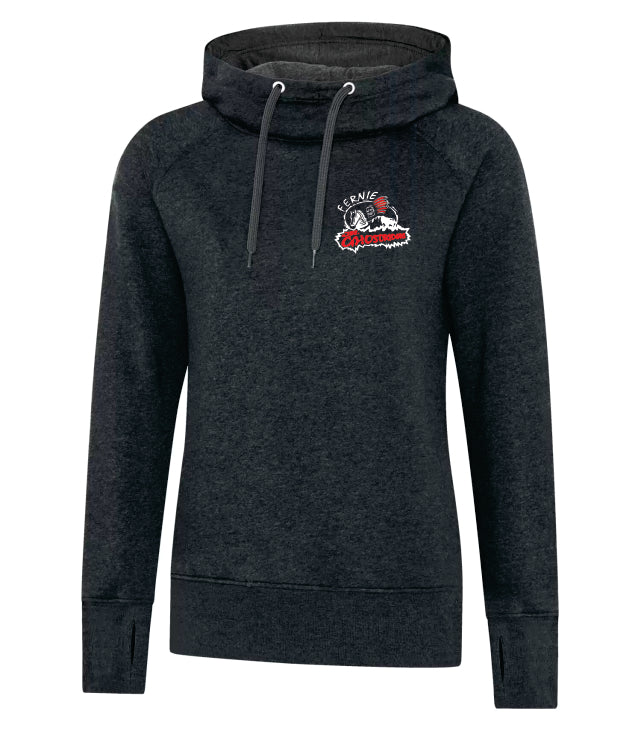 LADIES' VINTAGE HOODED SWEATSHIRT - L2045 - FERNIE GHOSTRIDERS - EMB