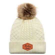 Load image into Gallery viewer, LADIES POM POM TOQUE - 1E140L - HOCKEY MOM PATCH