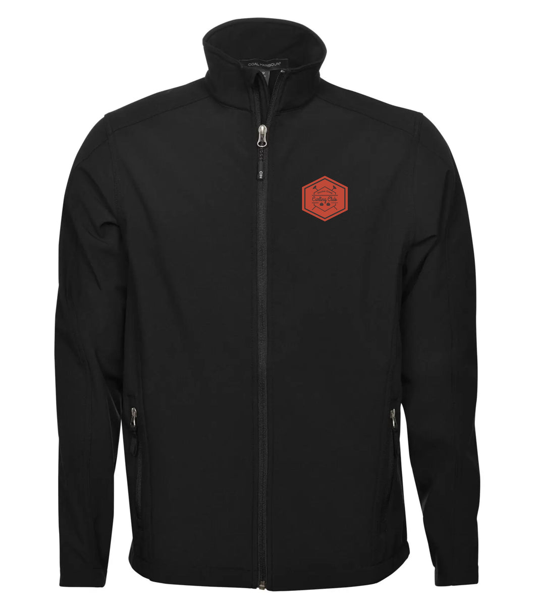 MEN'S COAL HARBOUR SOFT SHELL JACKET - J7603 - PC CURLING CLUB - PATCH