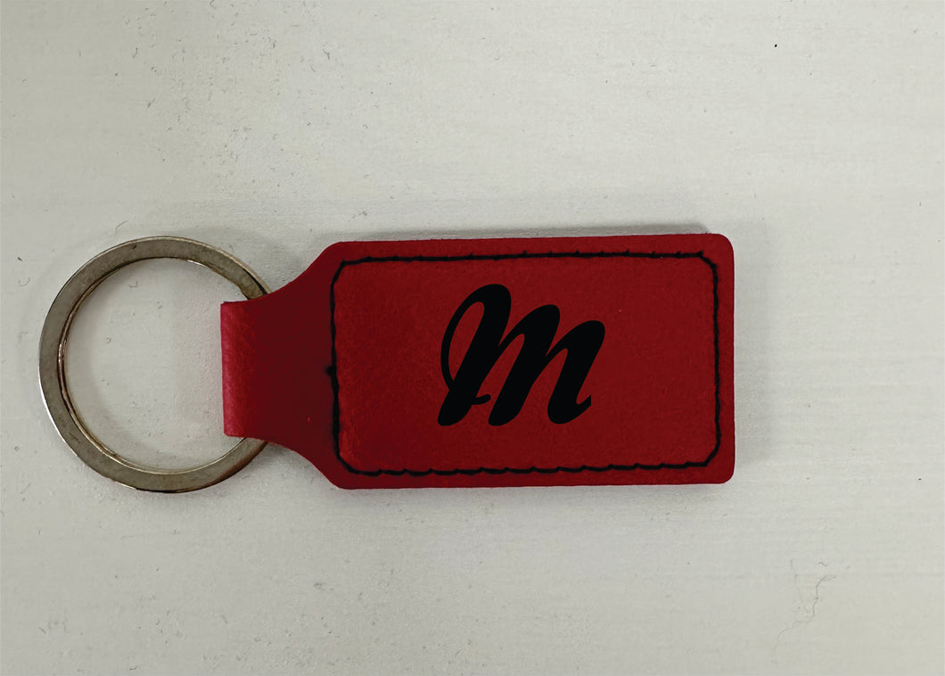 LEATHER KEY CHAIN - MAVERICKS LITTLE LEAGUE BASEBALL - LASER ENGRAVE