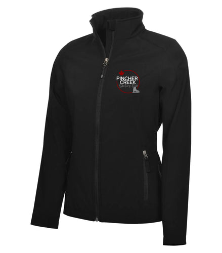 LADIES' COAL HARBOUR SOFT SHELL JACKET - L7603 - PINCHER CREEK SKATE CLUB - EMB