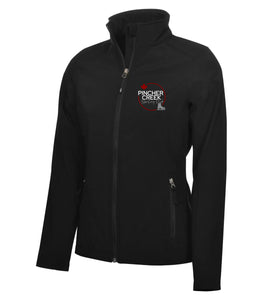 LADIES' COAL HARBOUR SOFT SHELL JACKET - L7603 - PINCHER CREEK SKATE CLUB - EMB