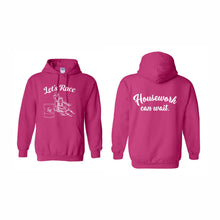 Load image into Gallery viewer, UNISEX HOODED SWEATSHIRT - 18500 - LET'S RACE - HP "HOUSEWORK CAN WAIT"