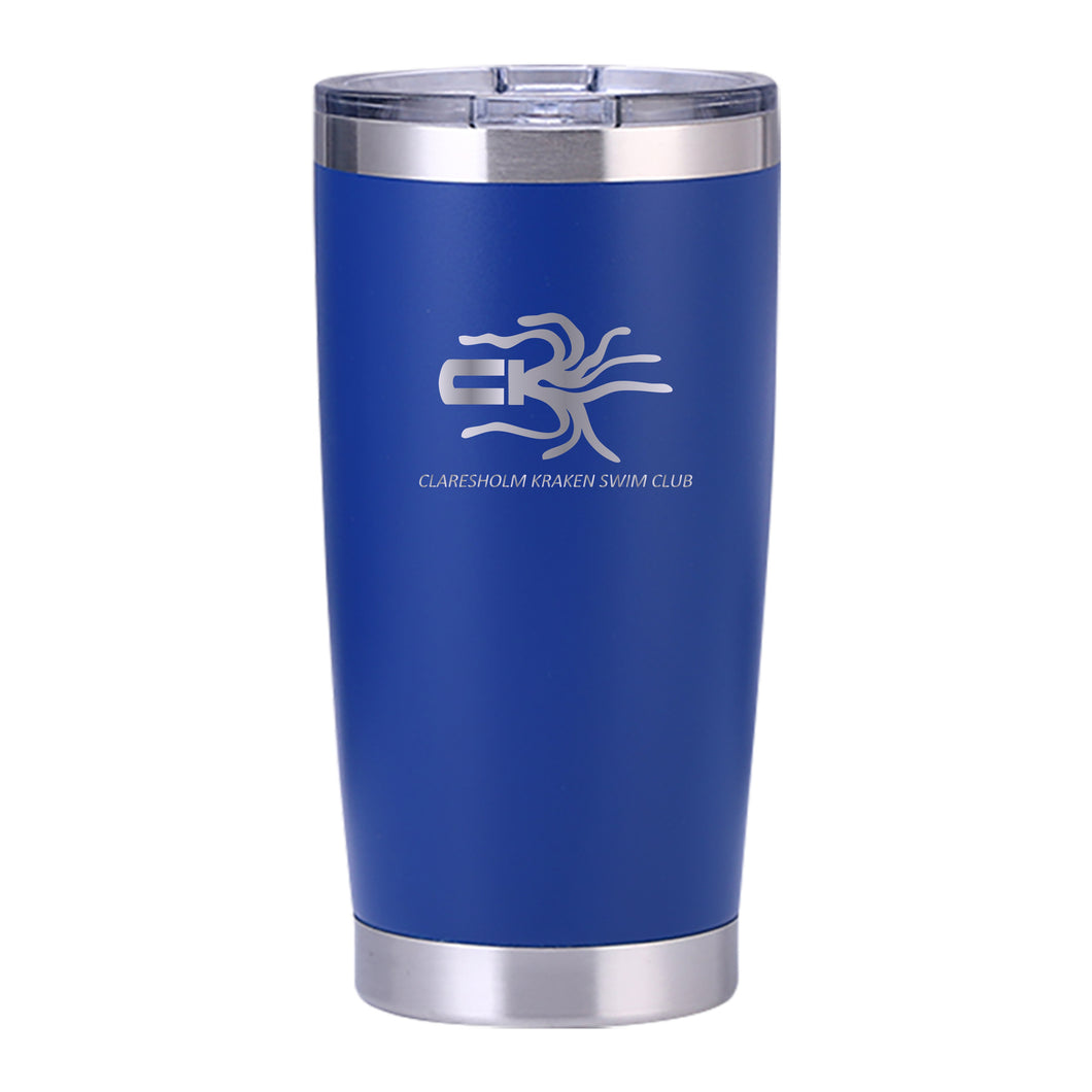 20oz. TRAVEL MUG - CLARESHOLM KRAKENS - LASER ENGRAVED
