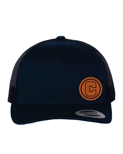 CURVED BRIM HAT - 6606 - C. THUNDER LOGO - LEATHER PATCH