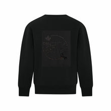 Load image into Gallery viewer, YOUTH FLEECE CREWNECK SWEATSHIRT- ATCY2400 - PINCHER CREEK SKATE CLUB - HP FULL BACK (SPARKLE BLACK)