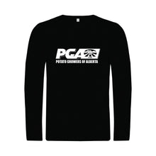 Load image into Gallery viewer, UNISEX EUROSPUN RING SPUN LONG SLEEVE - ATC8015 - POTATO GROWERS OF AB - HP FULL FRONT