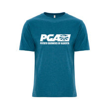 Load image into Gallery viewer, UNISEX EUROSPUN RING SPUN TSHIRT - ATC8000 - POTATO GROWERS OF AB - HP FULL FRONT