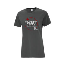 Load image into Gallery viewer, LADIES&#39; EVERYDAY COTTON TSHIRT - ATC1000L - PINCHER CREEK SKATE CLUB - HP