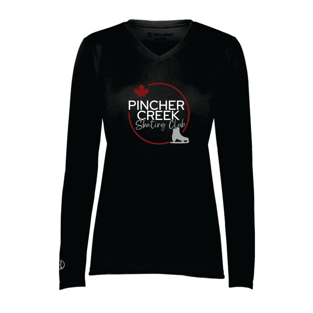 LADIES' HOLLOWAY MOMENTUM LONG SLEEVE - 222824 - PINCHER CREEK SKATE CLUB - HP