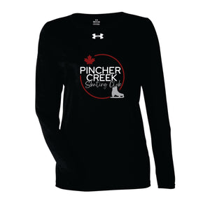 WOMEN'S UNDER ARMOUR TEAM TECH LONG SLEEVE - 1376852 - PINCHER CREEK SKATE CLUB - HP