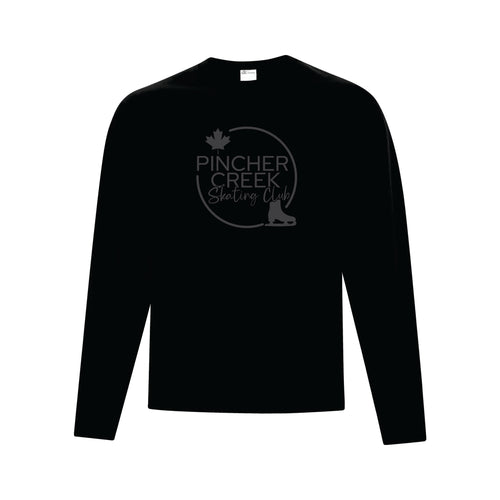 YOUTH FLEECE CREWNECK SWEATSHIRT- ATCY2400 - PINCHER CREEK SKATE CLUB - HP (TONE-ON-TONE)