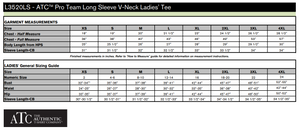 LADIES' PRO TEAM VNECK LONG SLEEVE - L3520LS - PINCHER CREEK SKATE CLUB - HP