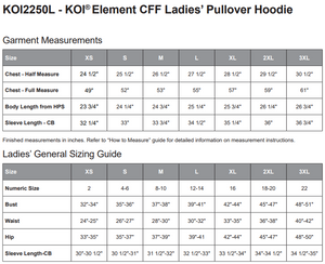 LADIES' KOI ELEMENT PULLOVER HOODIE - KOI2250L - FOOTHILLS YETIS - HP FULL FRONT