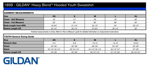 YOUTH GILDAN HOODED SWEATSHIRT - 18500B - CLARESHOLM KRAKENS - HP