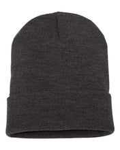 Load image into Gallery viewer, CLASSIC CUFFED KNIT TOQUE- LEATHER PATCH ATC100