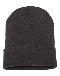 CLASSIC CUFFED KNIT TOQUE- LEATHER PATCH