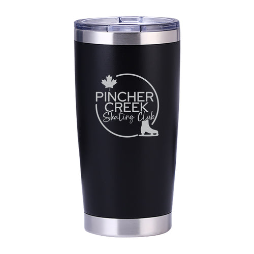 20oz. TRAVEL MUG - PINCHER CREEK SKATE CLUB - LASER ENGRAVE