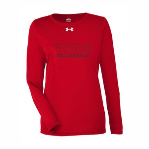 WOMEN'S UNDER ARMOUR TEAM TECH LONG SLEEVE - 1376852 - VULCAN VIPERS - HP
