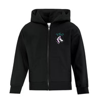 Load image into Gallery viewer, YOUTH FLEECE ZIPUP HOODIE - ATCY2600 - VULCAN SKATING CLUB - EMB
