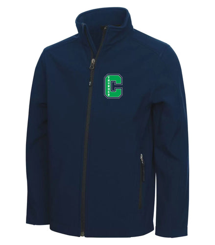 YOUTH COAL HARBOUR SOFT SHELL JACKET - Y7603 - CLARESHOLM THUNDER - EMB