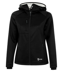 DISCONTINUED DRYFRAME® BONDED TECH FLEECE WATER RESISTANT FULL ZIP HOODED LADIES' JACKET - DF7687L