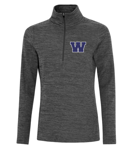 LADIES' DYNAMNIC HEATER FLEECE 1/2 ZIP SWEATSHIRT - WALSHE WEAR - EMB