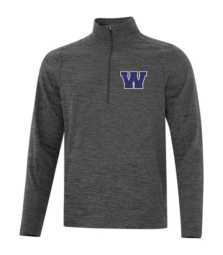 UNISEX DYNAMIC HEATHER FLEECE 1/2 ZIP SWEATSHIRT - F2022 - WALSHE WEAR - EMB