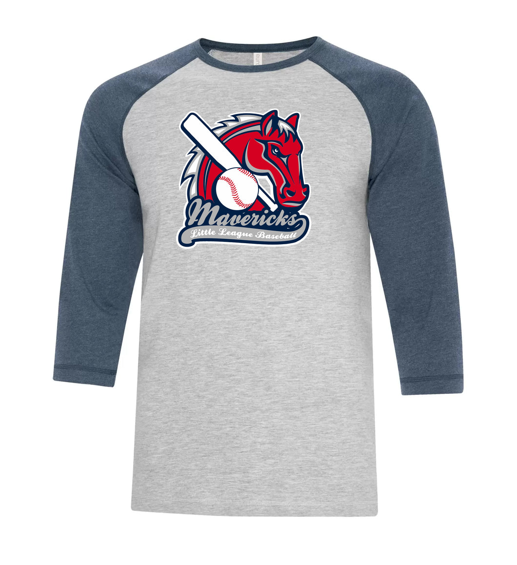 UNISEX BASEBALL TEE - ATC0822 - MAVERICKS LITTLE LEAGUE BASEBALL - HP