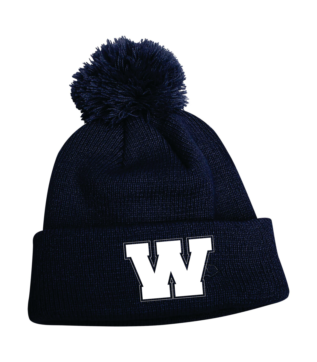 NAVY TOQUES - WALSHE W LOGO