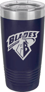 20 oz go mug with laser engraved logo -PB BLADES