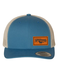 CURVED BRIM HAT WITH MUSTANGS LEATHER PATCH LOGO