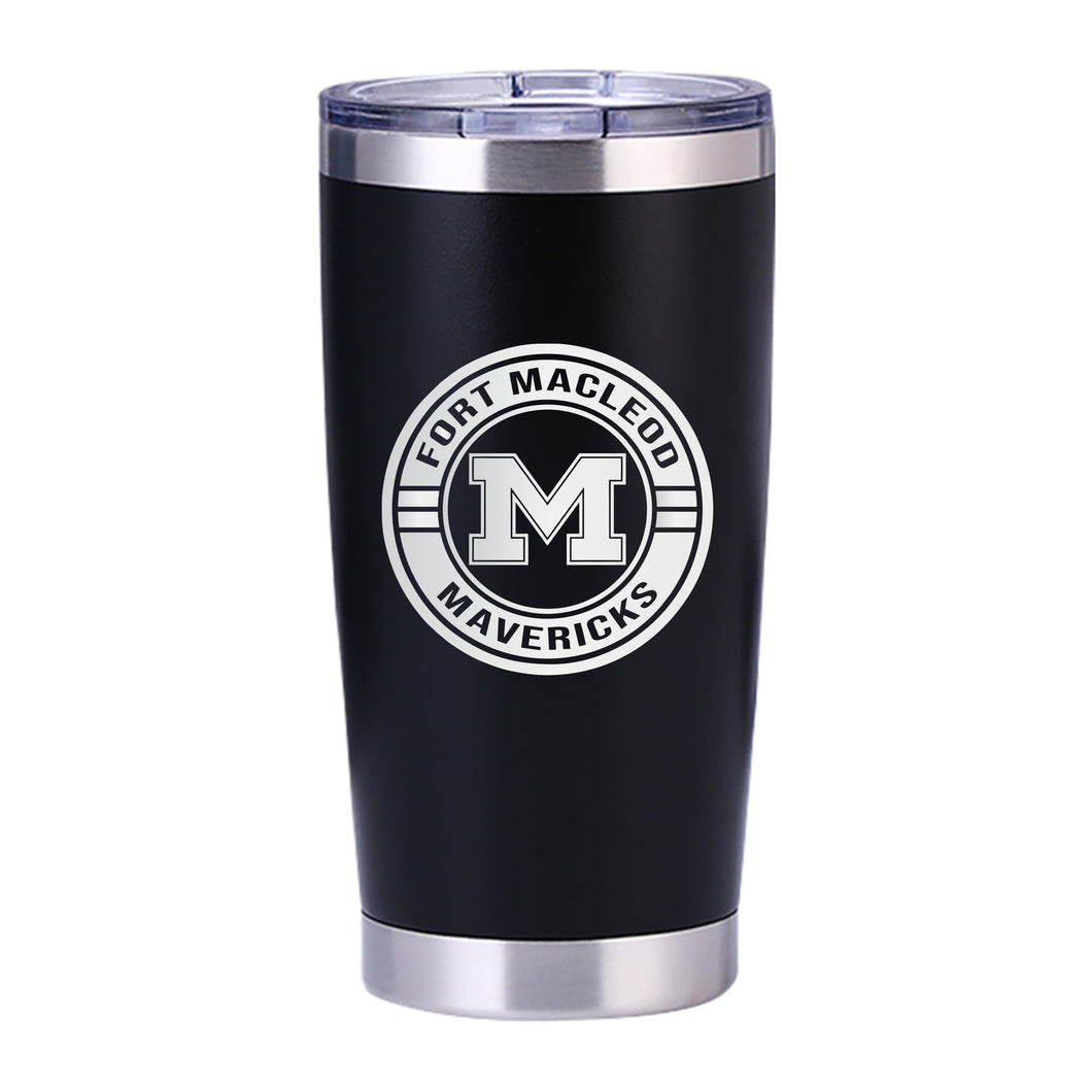 20 oz go mug with laser engraved logo -MAVERICKS