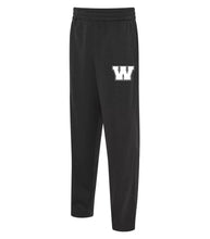 Load image into Gallery viewer, NAVY SWEAT PANTS, OPEN BOTTOM - WALSHE W LOGO