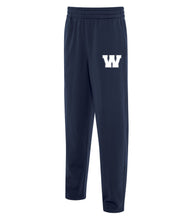 Load image into Gallery viewer, NAVY SWEAT PANTS, OPEN BOTTOM - WALSHE W LOGO