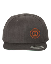 Load image into Gallery viewer, FLAT BRIM SNAPBACK WITH MAVERICKS LEATHER  PATCH